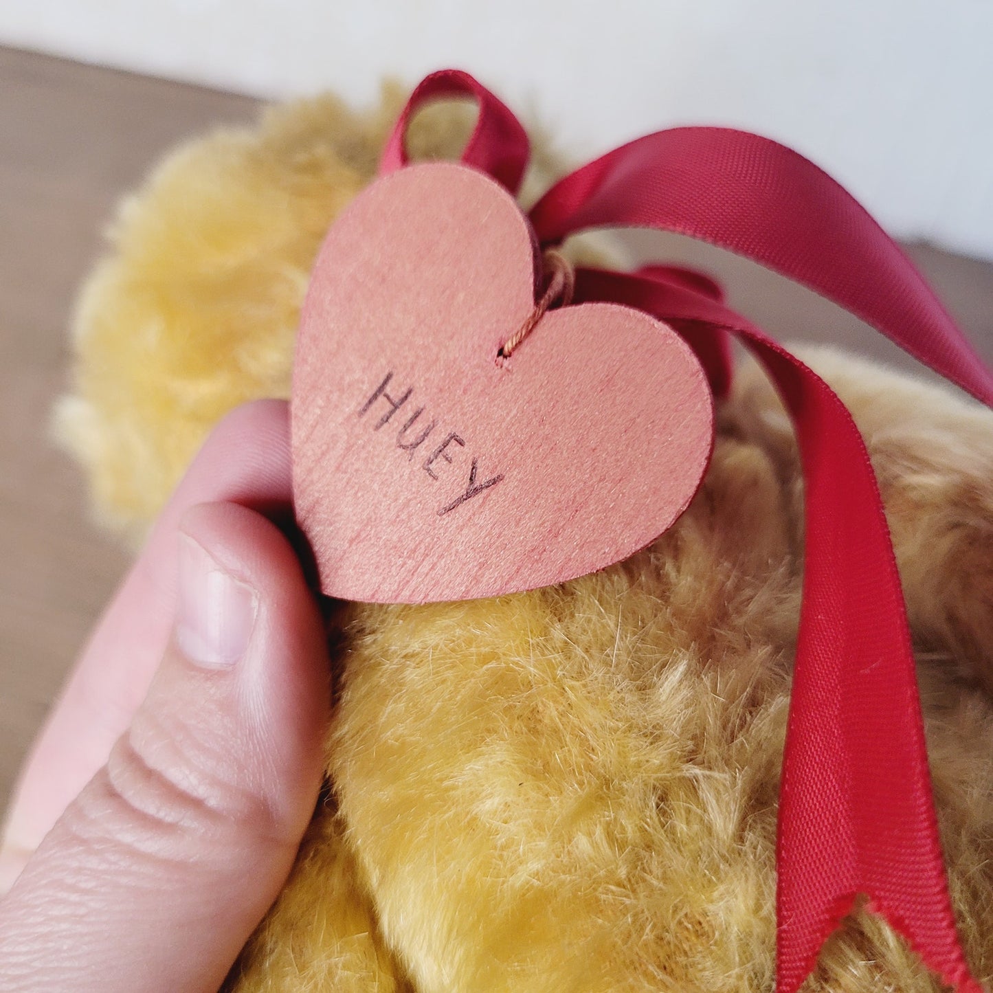 Vintage Cranberry Mountain Bear, "Huey" Mohair Teddy Bear, 10", Muriel Townsend