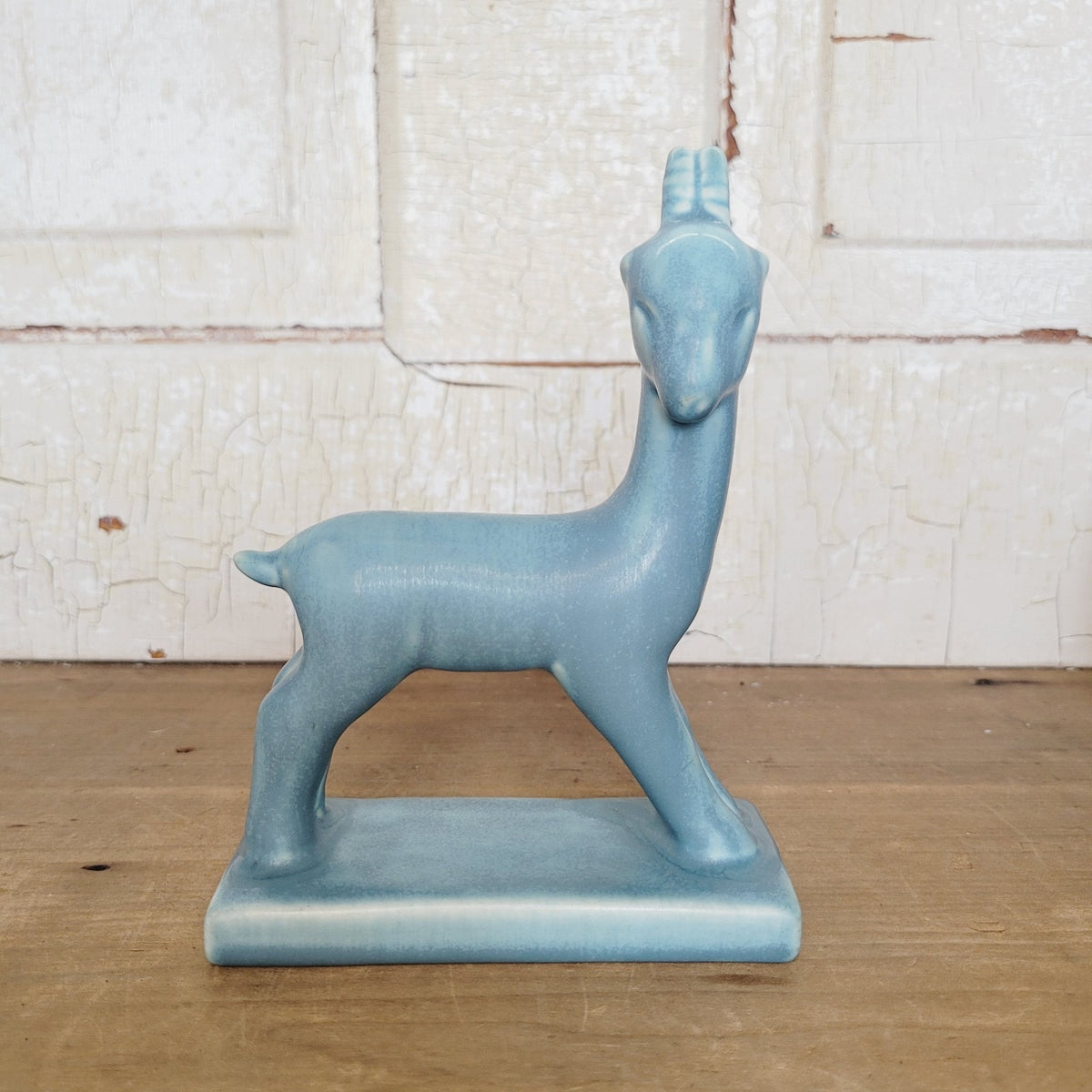 Rookwood Pottery 1945 Matte Blue Goat Figurine #6170 Louise Abel No Chips