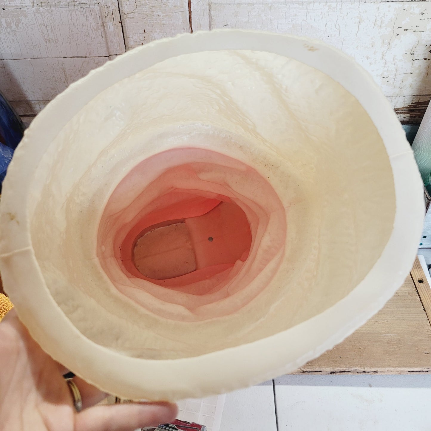 Vintage Poloron Santa Boot Blow Mold Store Display | Red & White Plastic Boot