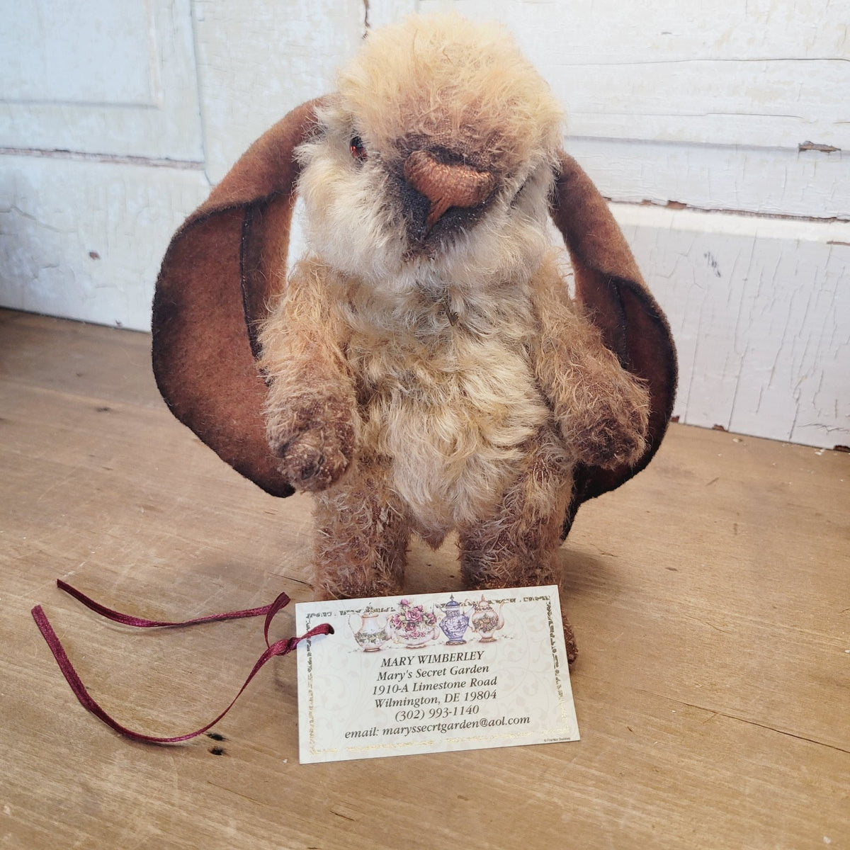Mary Wimberley Little Russell Standing Bunny 8" Artist Mohair 1 of 2, 2004
