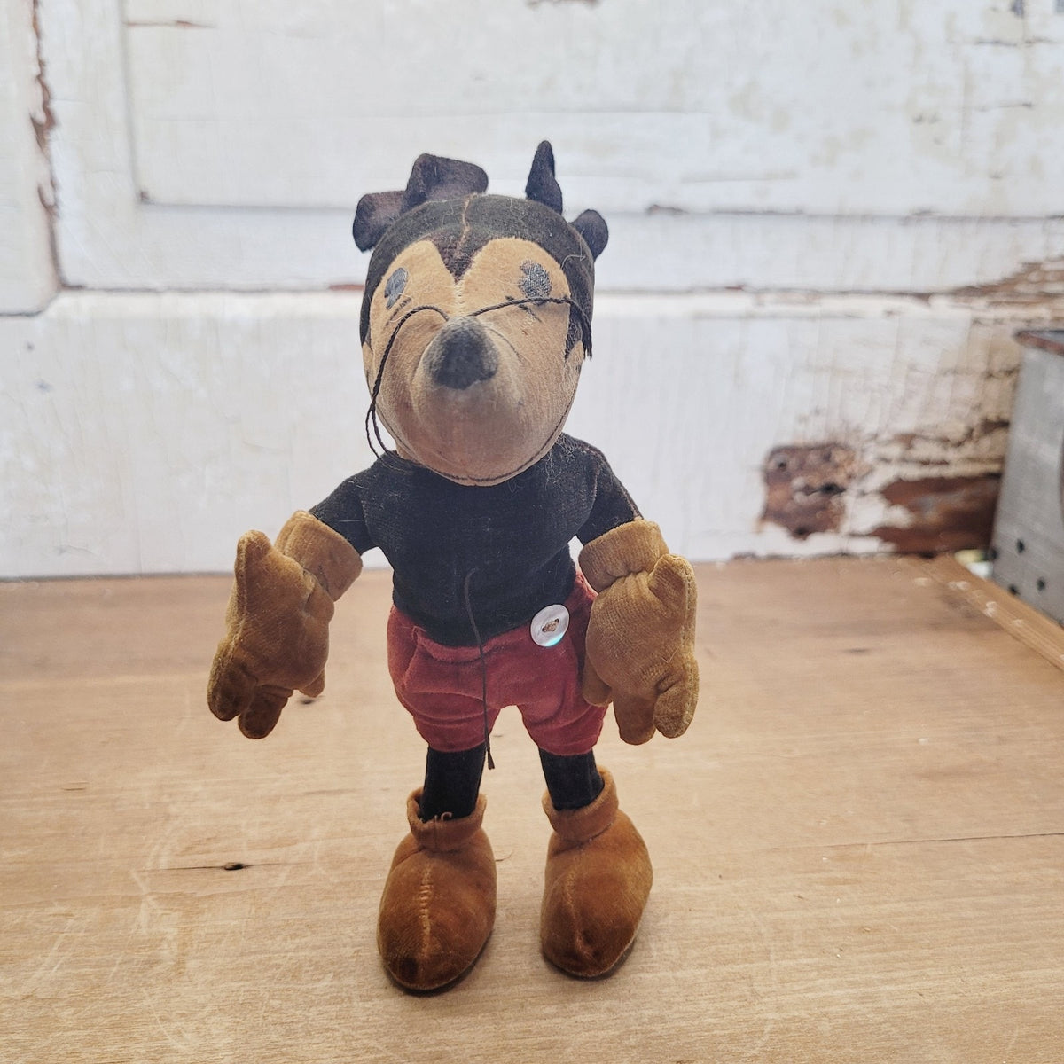 Rare Hard to Find 1930s Steiff Mickey Mouse Antique Velveteen Mouse 6"