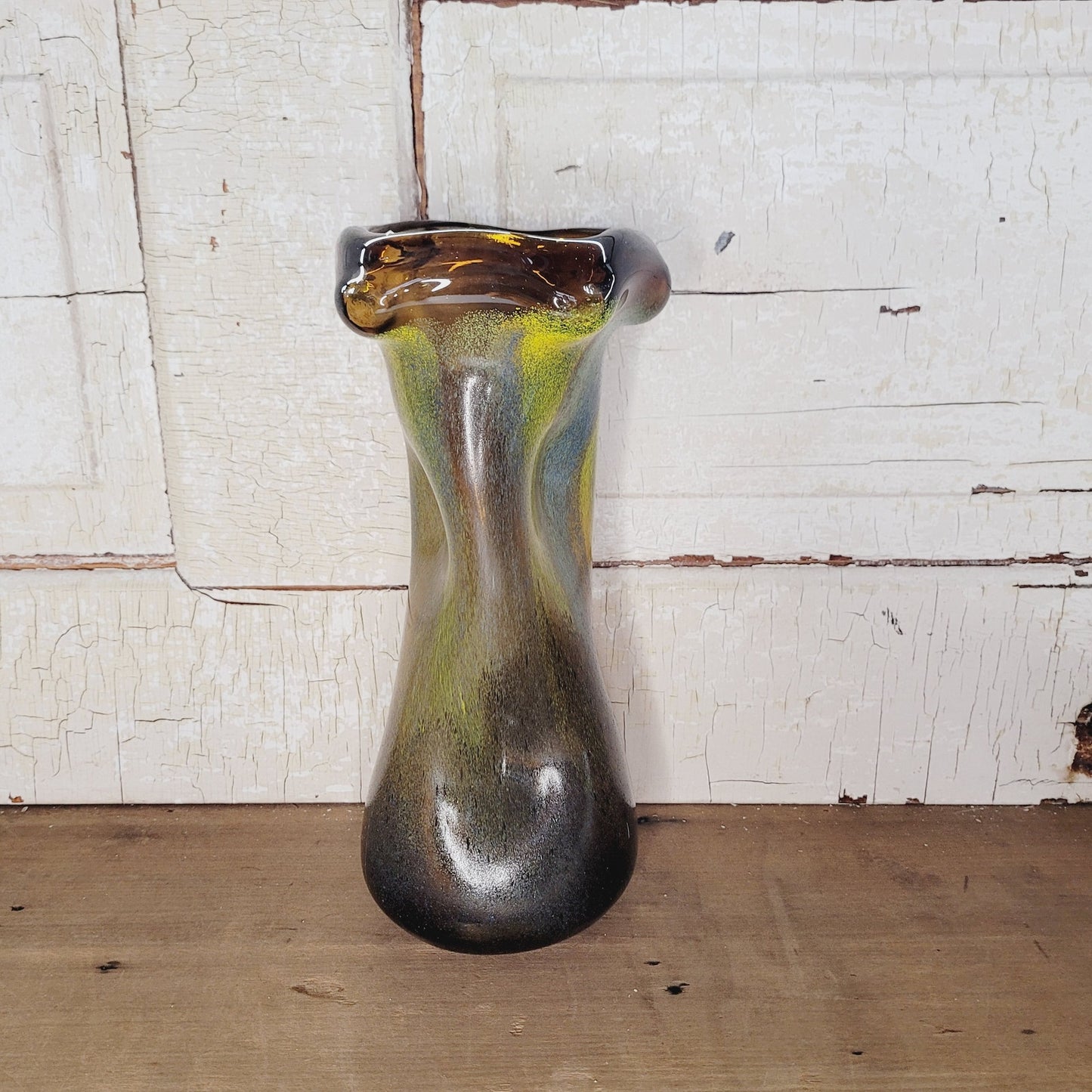 Vintage 1960s Dino Martens Murano Glass Pinched Vase – Aureliano Toso, Italy