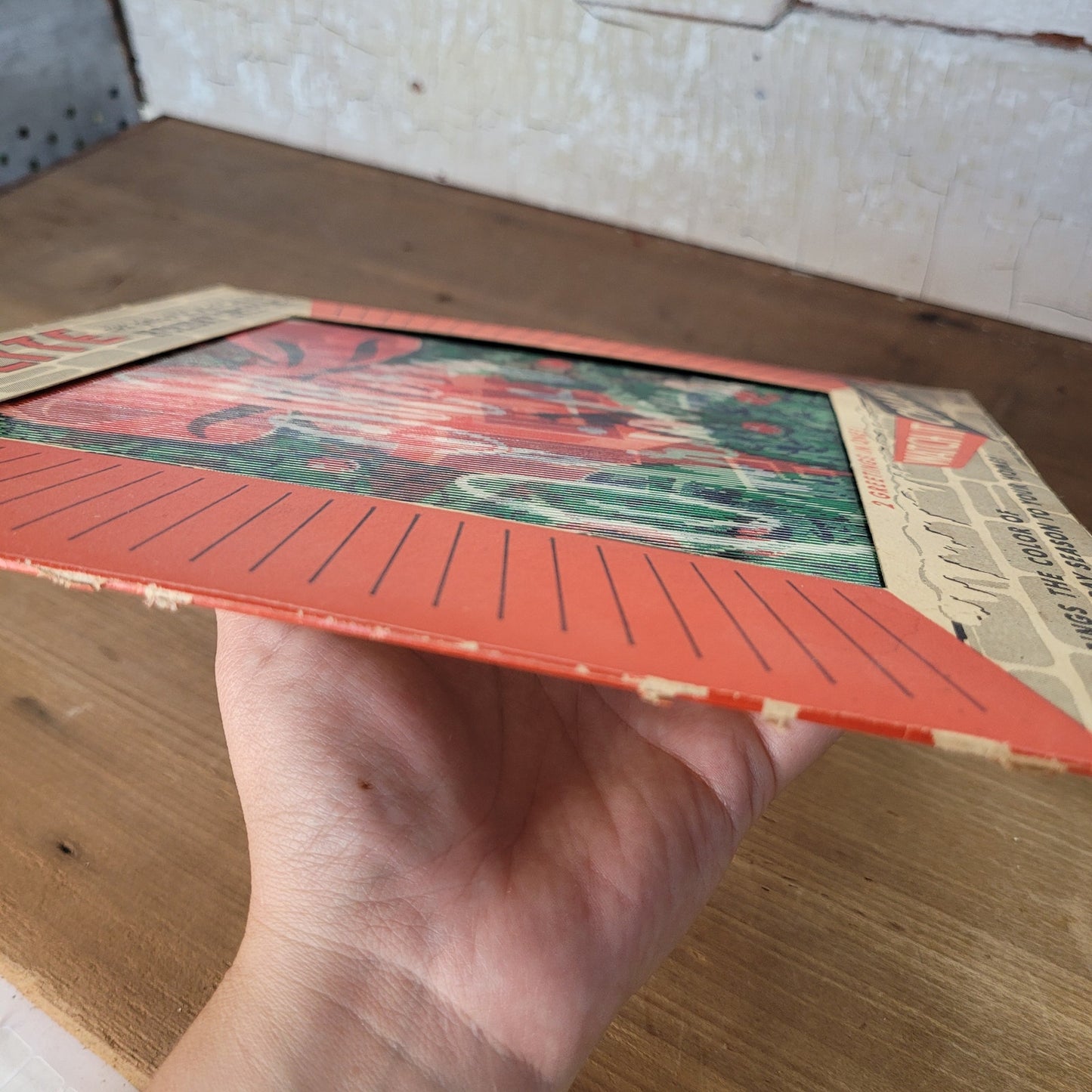 Vintage Life-Lite Magic Motion Holiday Sign Merry Christmas Happy New Year