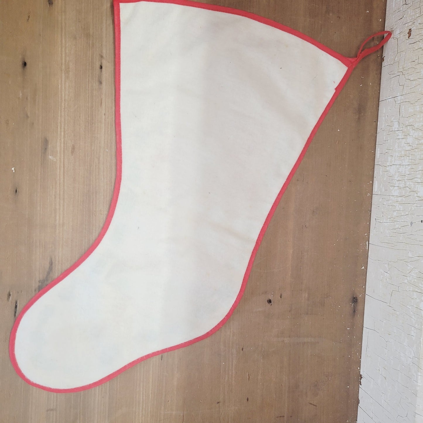 Vintage 19" Santa Claus Christmas Stocking Teddy Bear Candy Cane Just for You