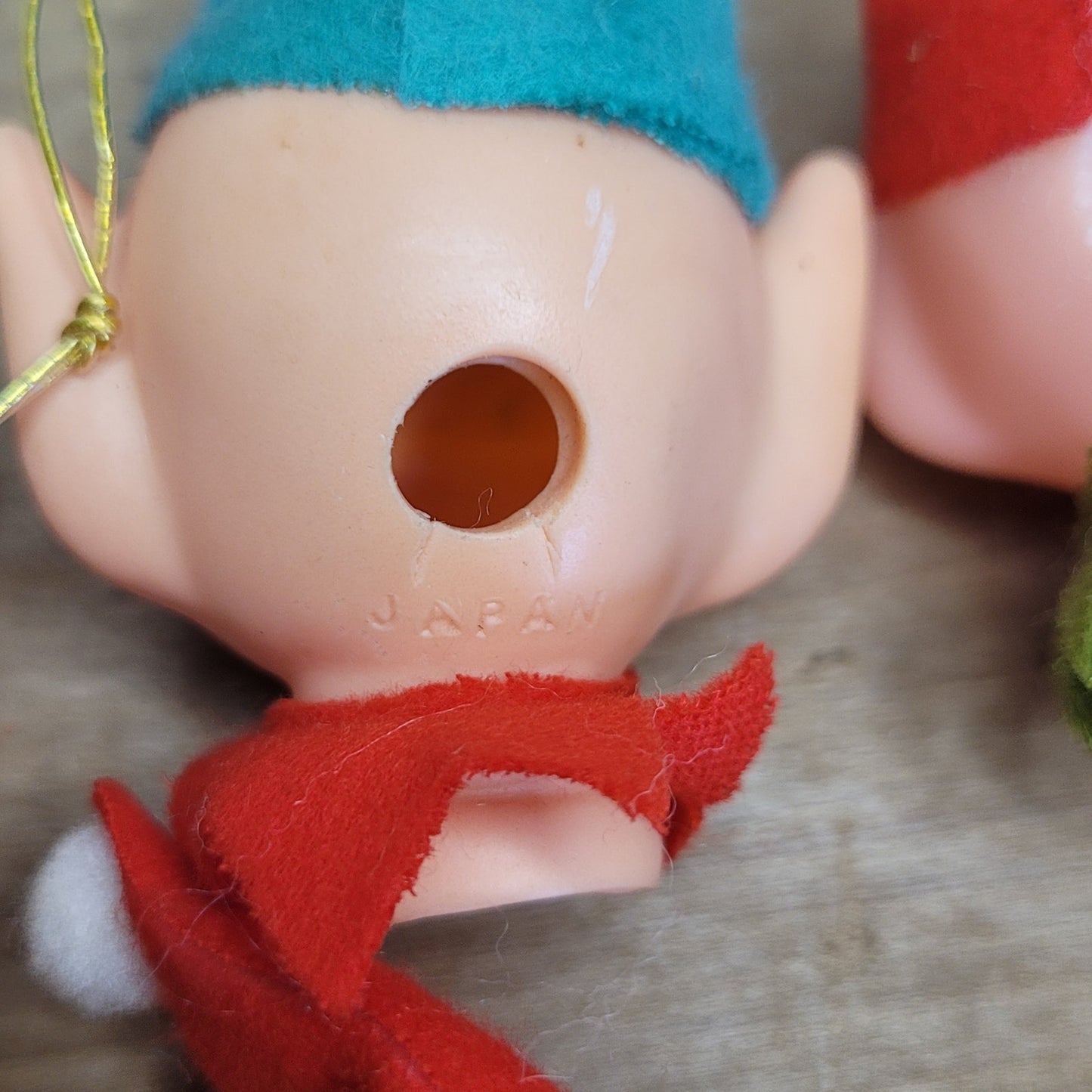 Set of 6 Vintage Elf Pixie Light Covers | Japan 1960s Knee Hugger Christmas