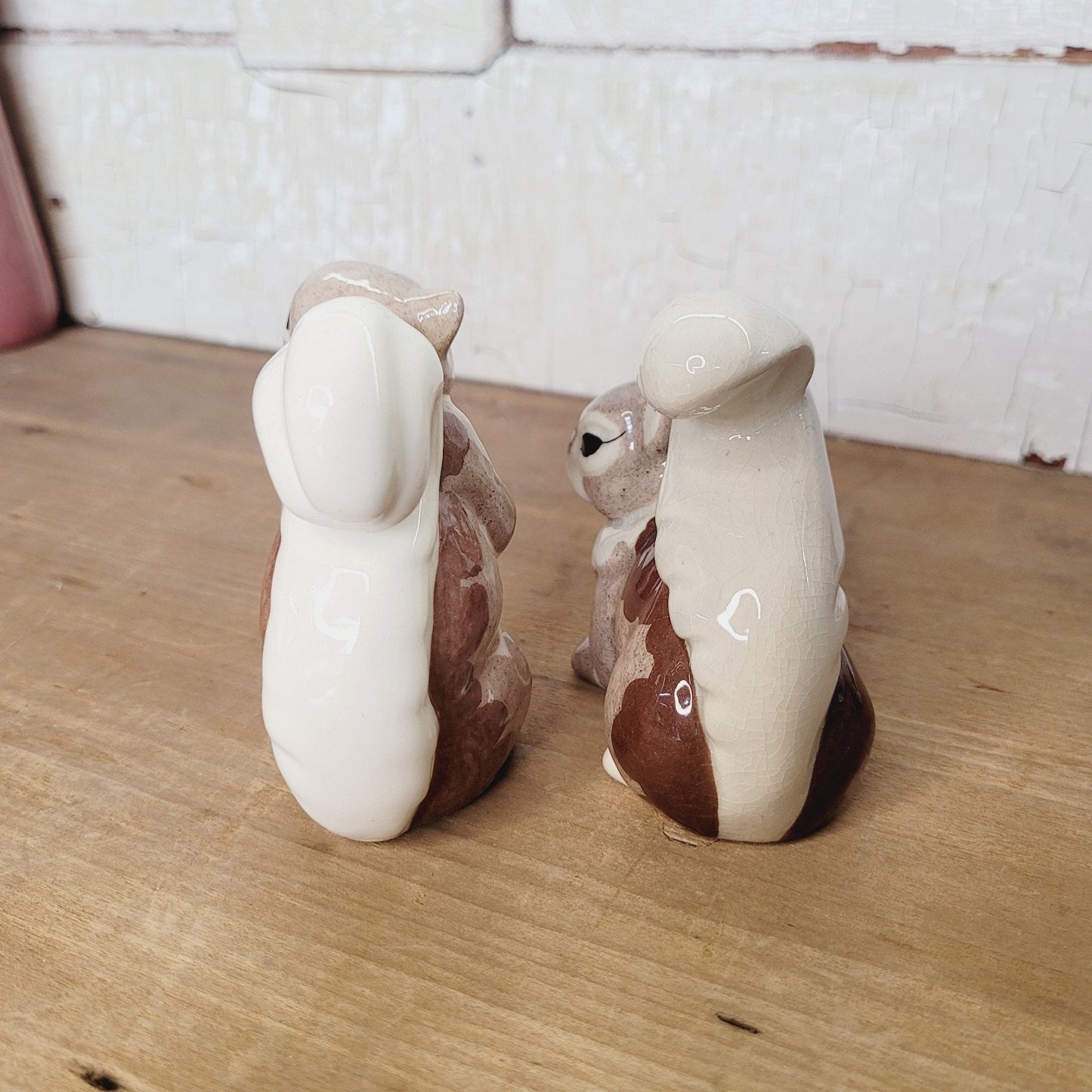 Kay Finch California Squirrel Figurines Pair Vintage Glazed Ceramic