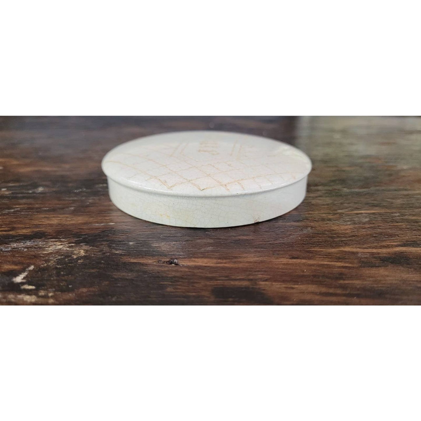 Antique Porcelain 1800s Facial Cream Lid