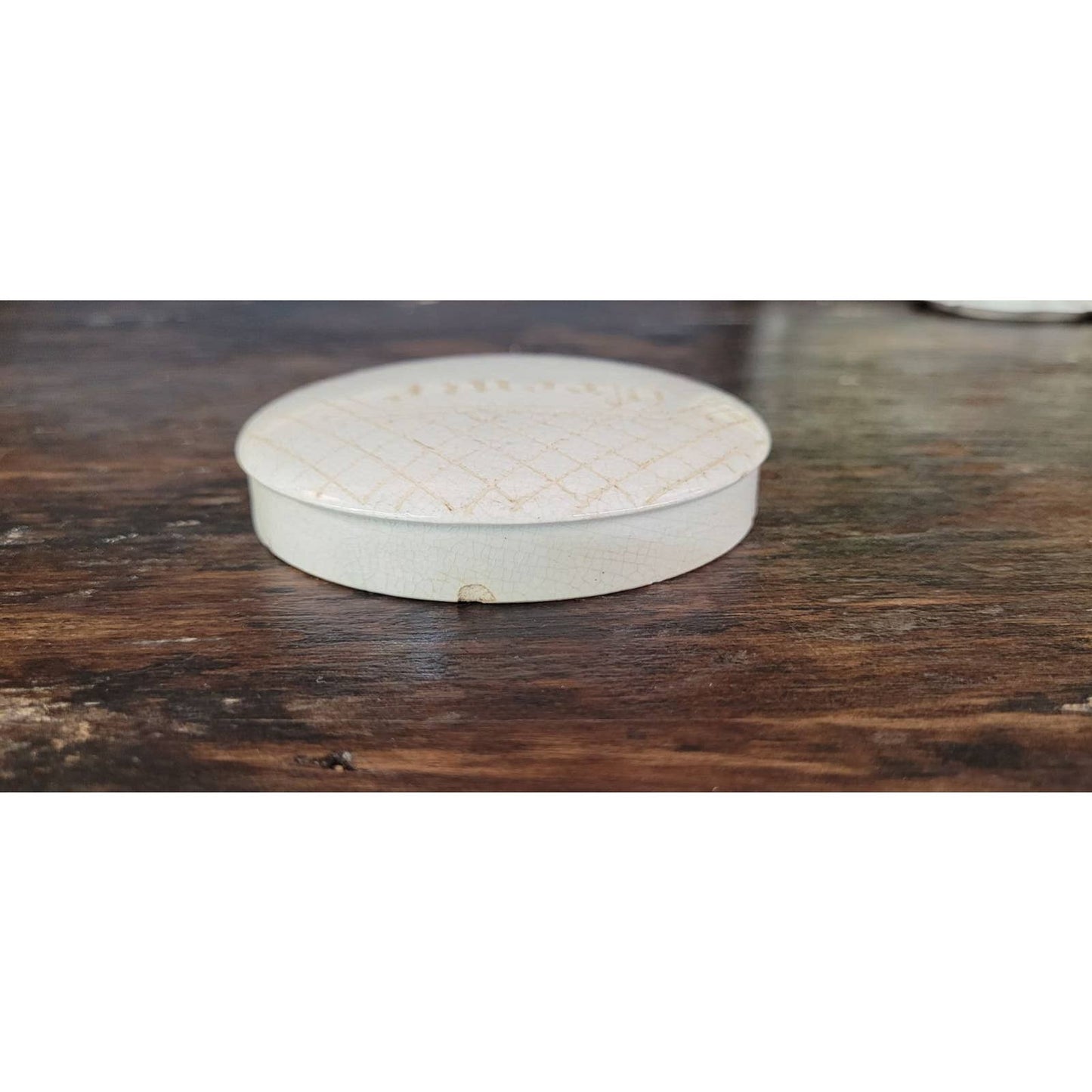 Antique Porcelain 1800s Facial Cream Lid