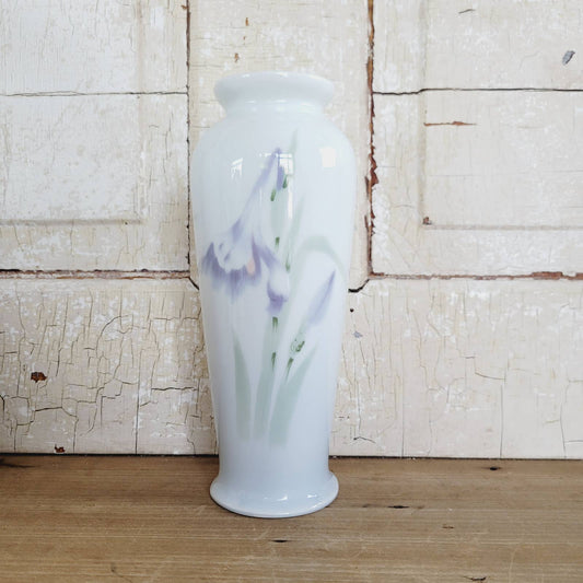 Porcelain Purple Floral Vase - Gebruder Heubach #3295
