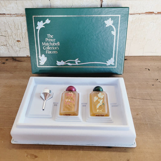 Rare Prince Matchabelli Collector's Flacons - Wind Song, Cachet Perfumes in Original Box