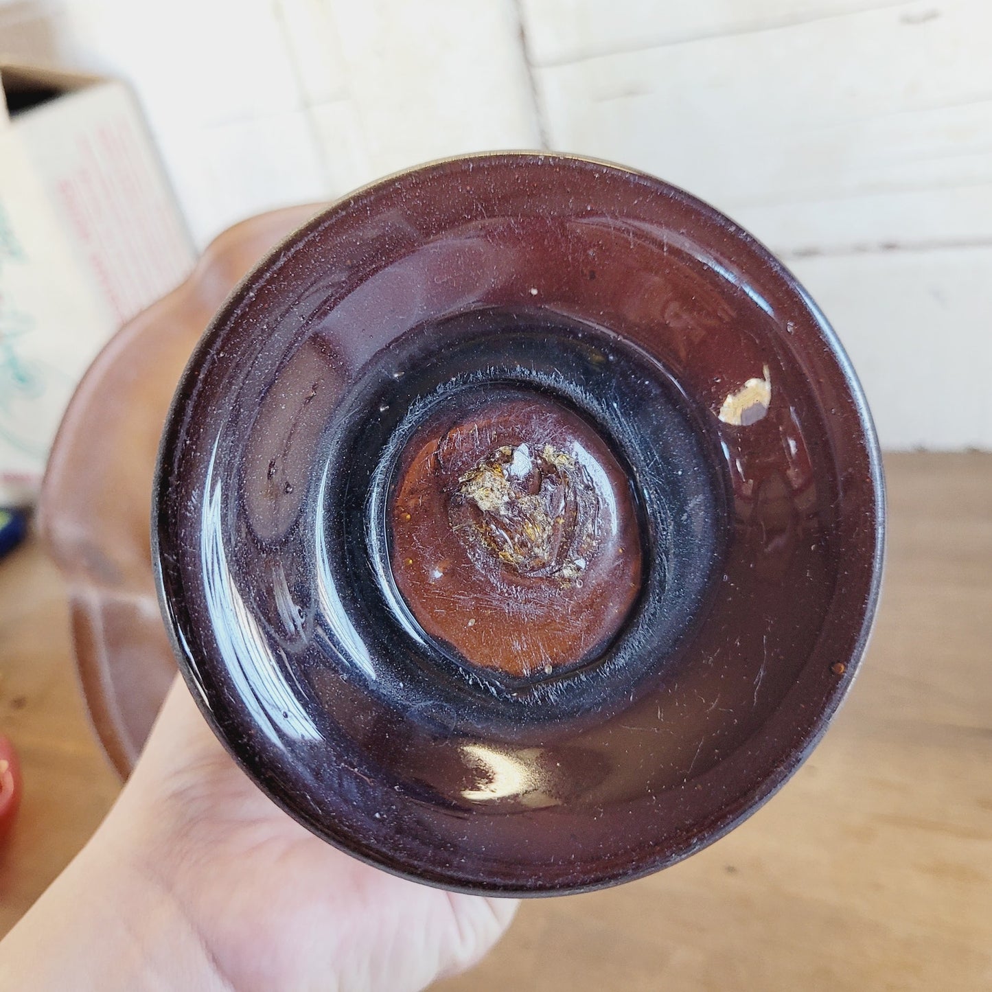SCAVO Glass Caramel Rope Vase 8.75" Barovier Toso Style