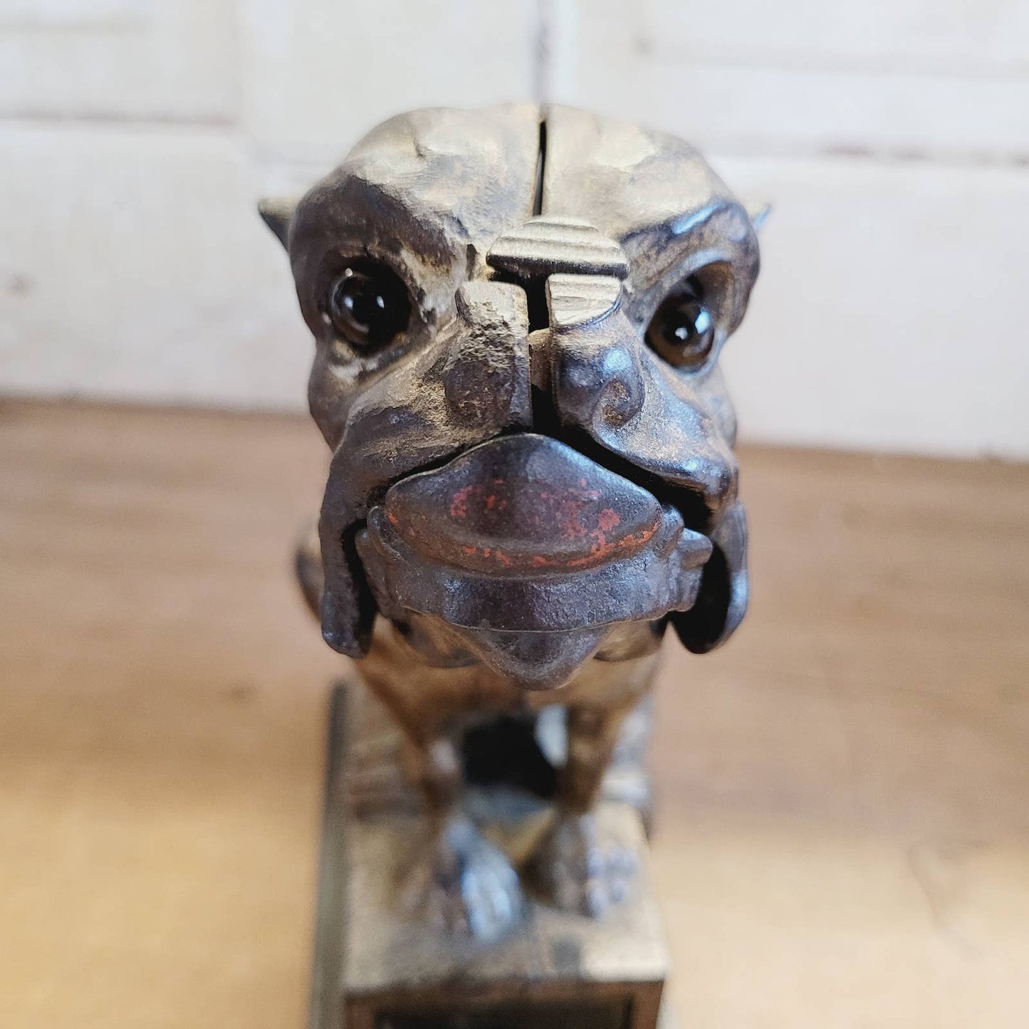 Original 1880 Antique Cast Iron Bull Dog Cast Iron Mechanical Bank