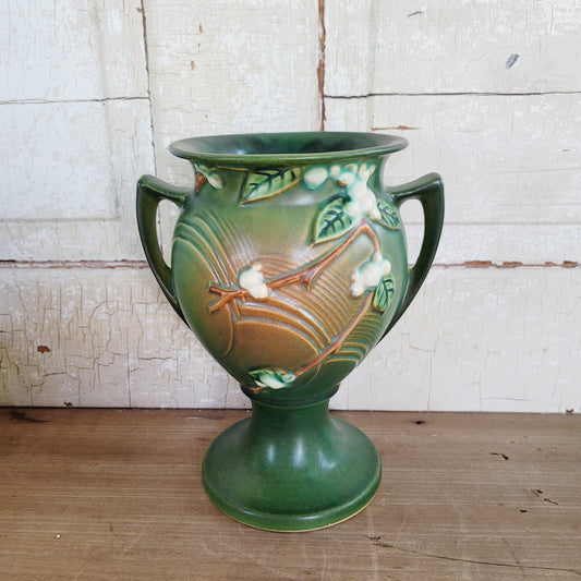 1940s Roseville Snowberry Vase IUR-8