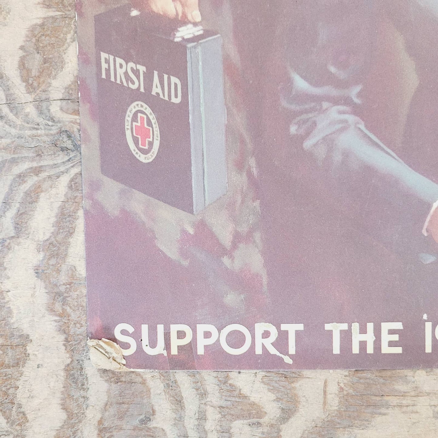 1951 WWII Mobilize for Defense Red Cross War Fund Poster Original