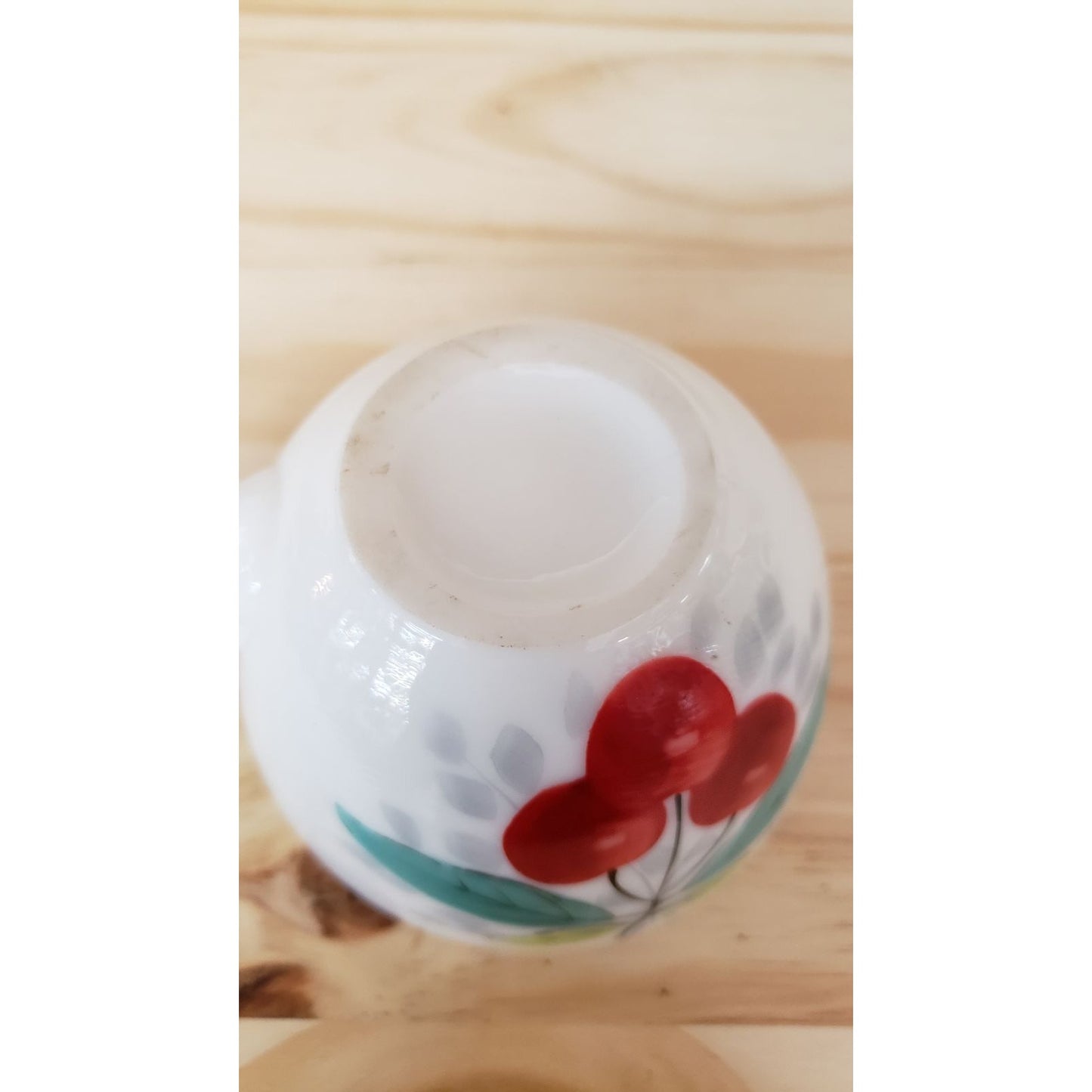 Vintage Milk Glass Cherry Cup