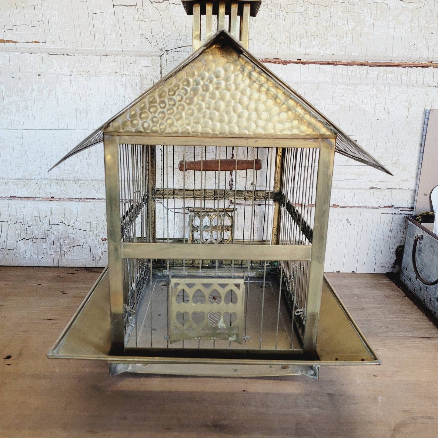 Vintage Brass Hendryx Bird Cage