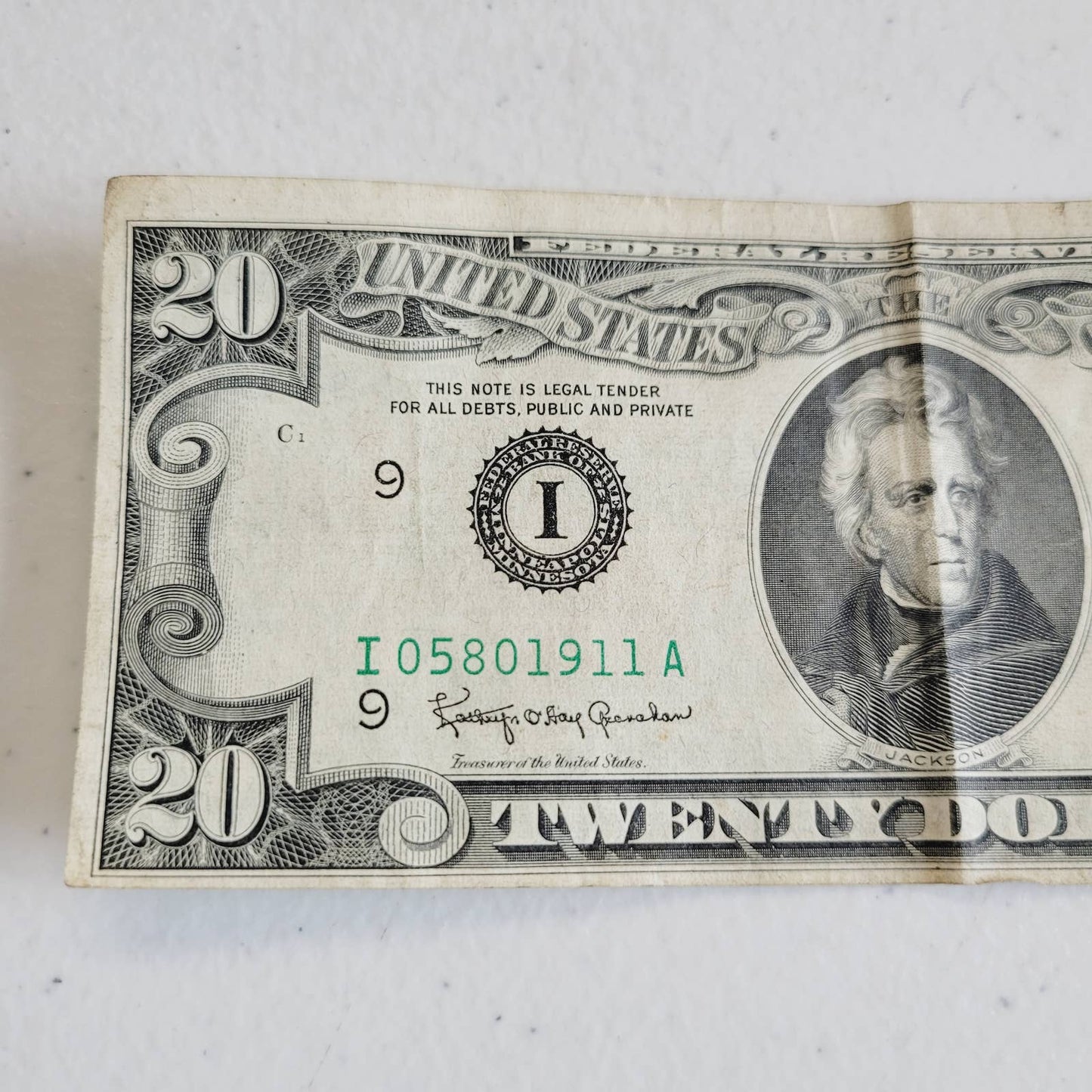 1963 A $20 Twenty Dollar Bill Currency I
