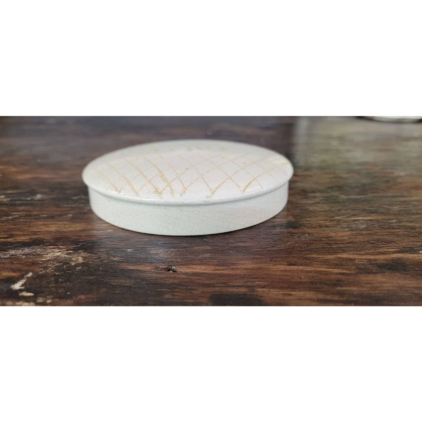 Antique Porcelain 1800s Facial Cream Lid