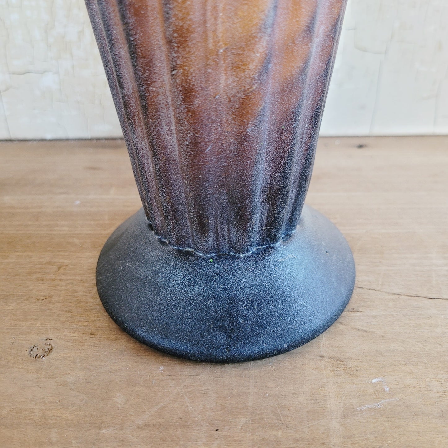 SCAVO Glass Caramel Rope Vase 8.75" Barovier Toso Style