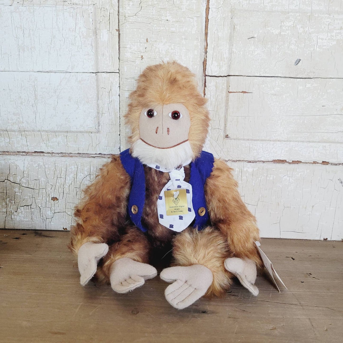 Rare Vintage Sue Foskey Nostalgic Bear Co Monkey Limited Edition Signed