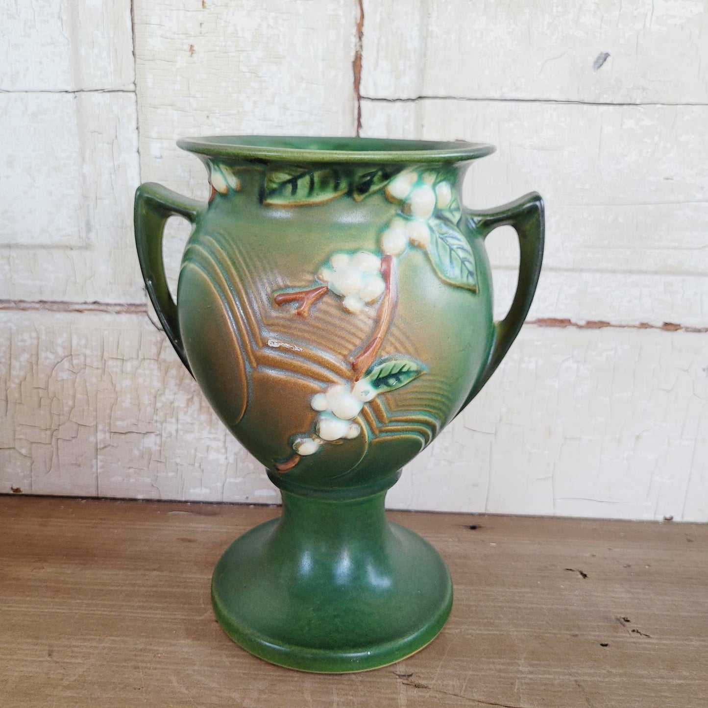 1940s Roseville Snowberry Vase IUR-8