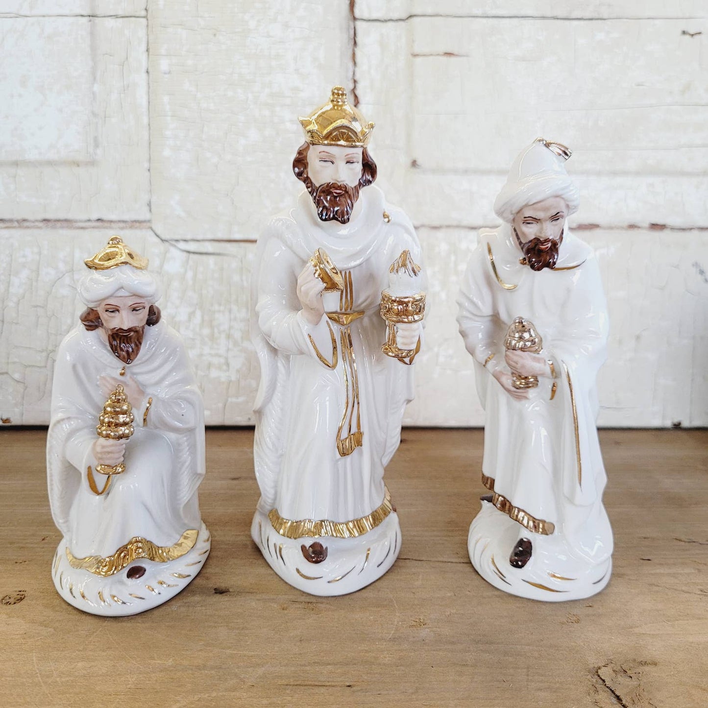 Vintage Set of 3 Dresden Wisemen