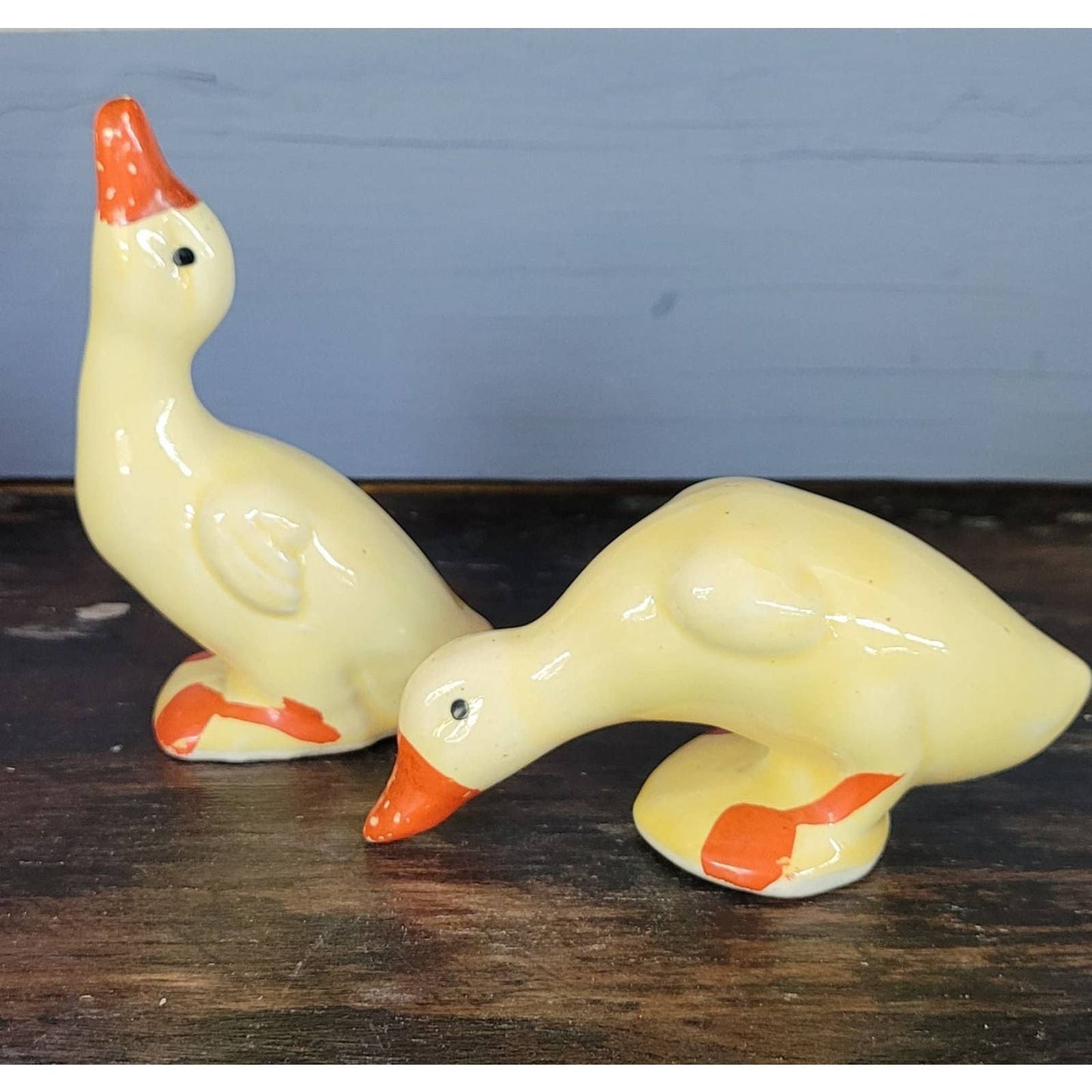 Vintage USA Pottery Geese Pair