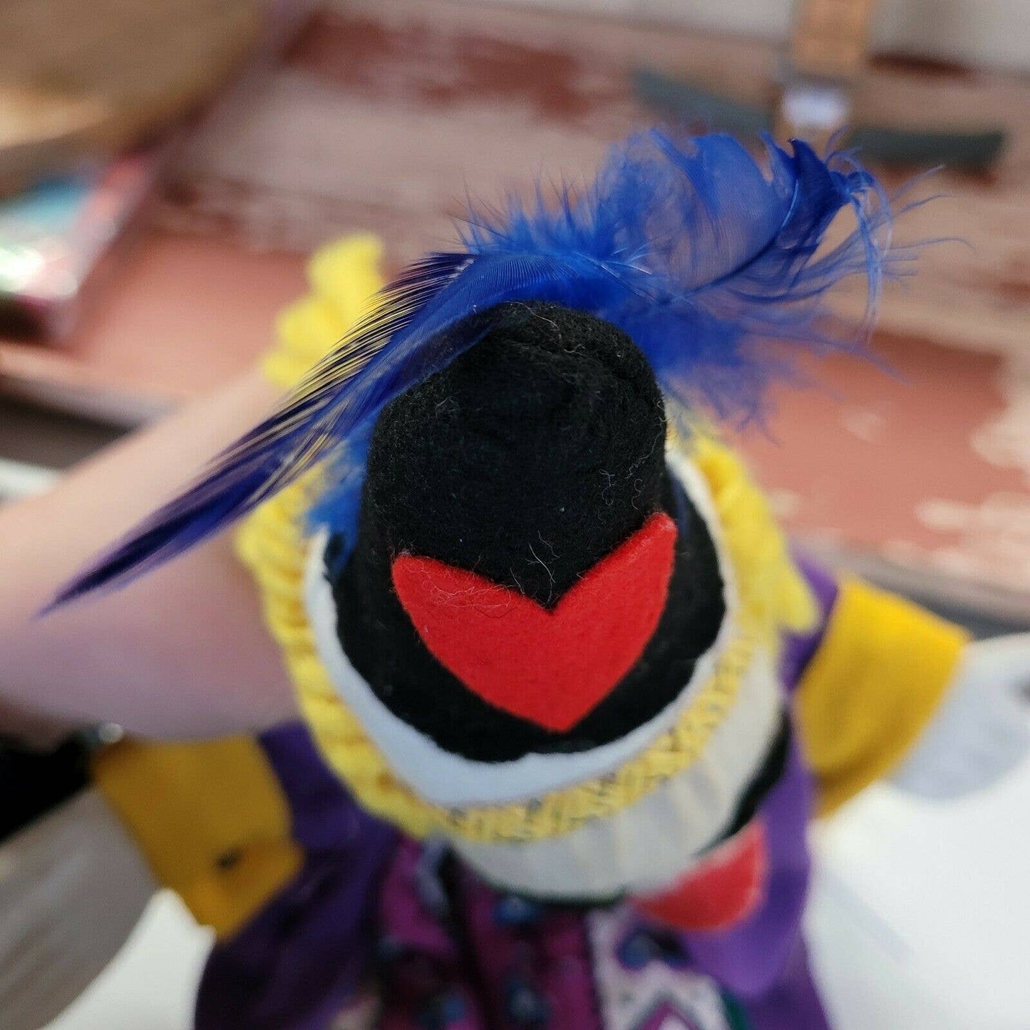 Rare Else Hecht Hand Puppet ~ German Felt Toy Elf Clown Doll w/ tag