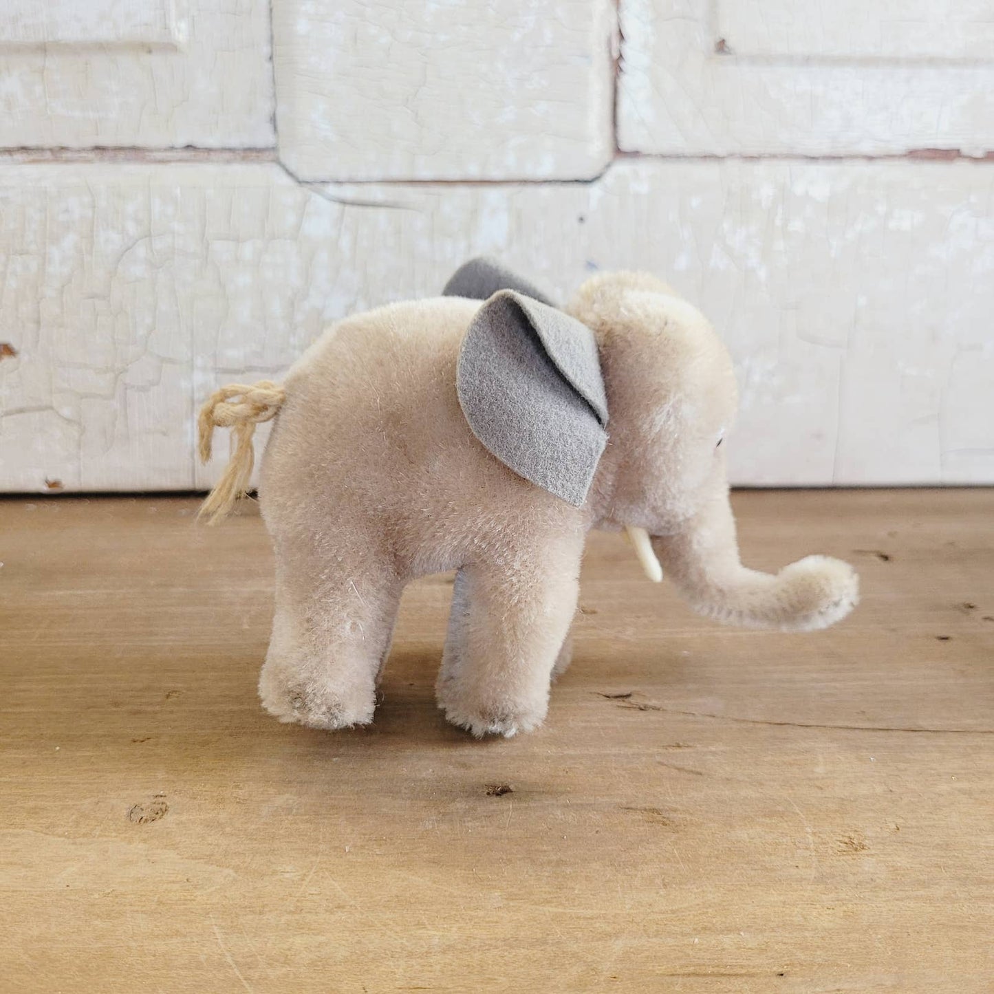 Vintage Steiff Standing Elephant Mohair With Tusks
