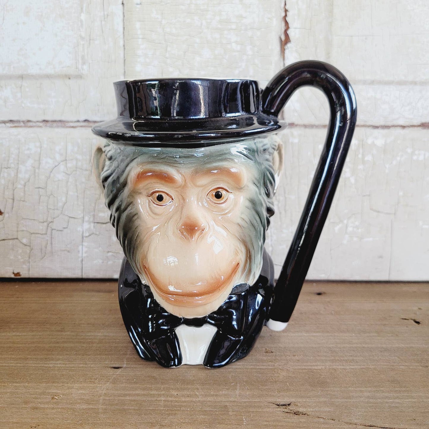 Mid Century Vintage English Chimpanzee Toby Style Mug