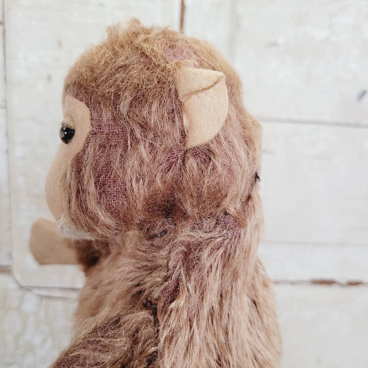 Vintage Farnell's Alpha Toys Mohair and Felt Monkey Hand Puppet 1930s