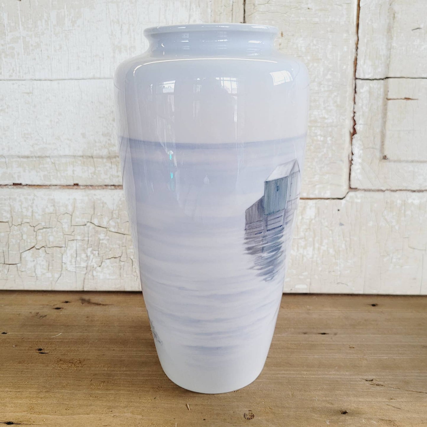 Bing & Grondahl Lake Beach Dock Scenery Vase