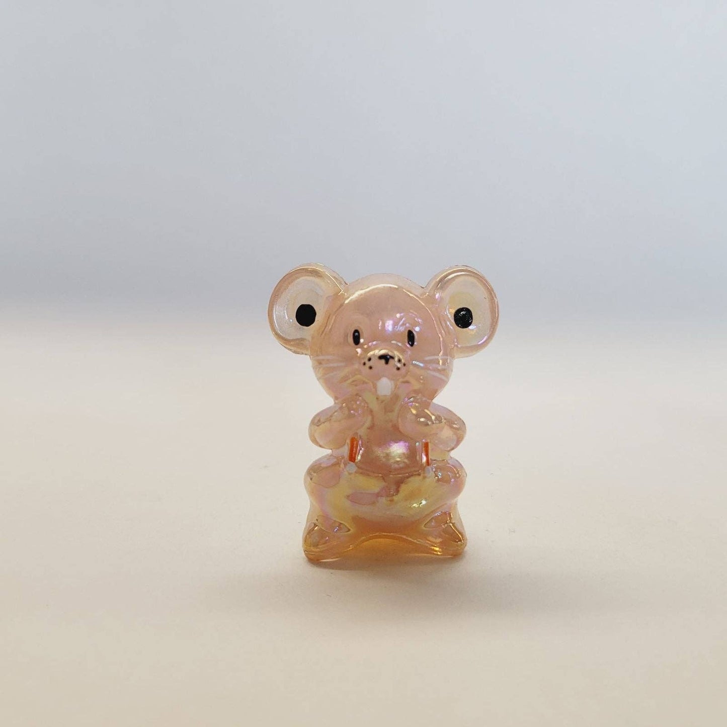 Boyd Glass Mouse Pink Carnival Painted