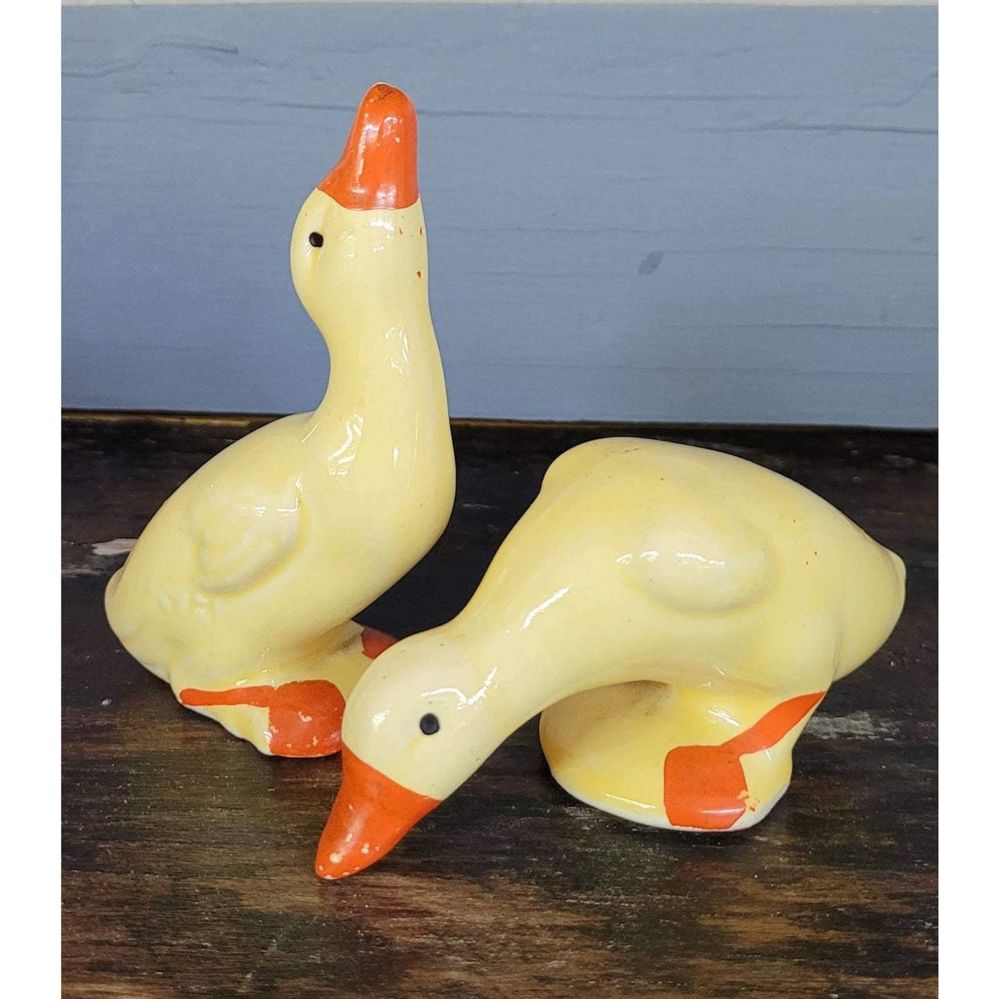 Vintage USA Pottery Geese Pair