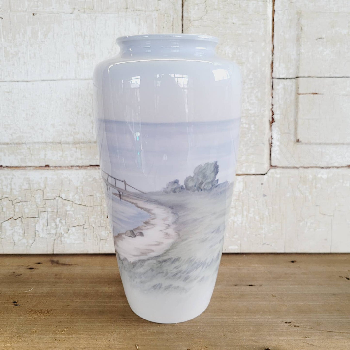 Bing & Grondahl Lake Beach Dock Scenery Vase