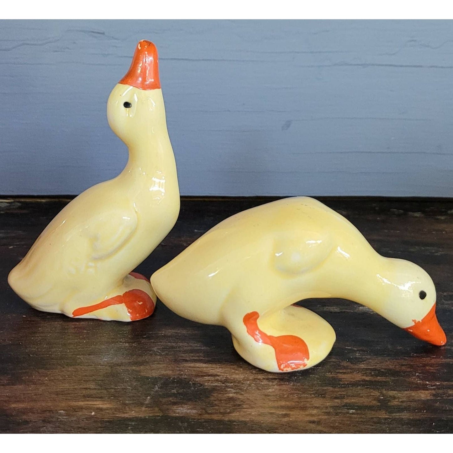 Vintage USA Pottery Geese Pair