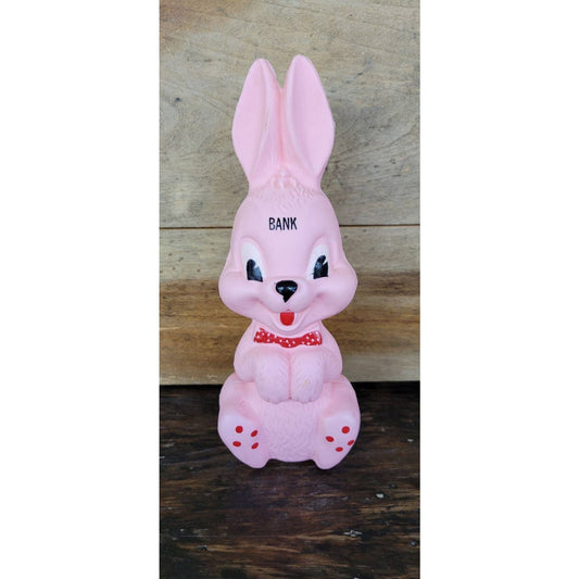 Vintage Pink Bunny Bank