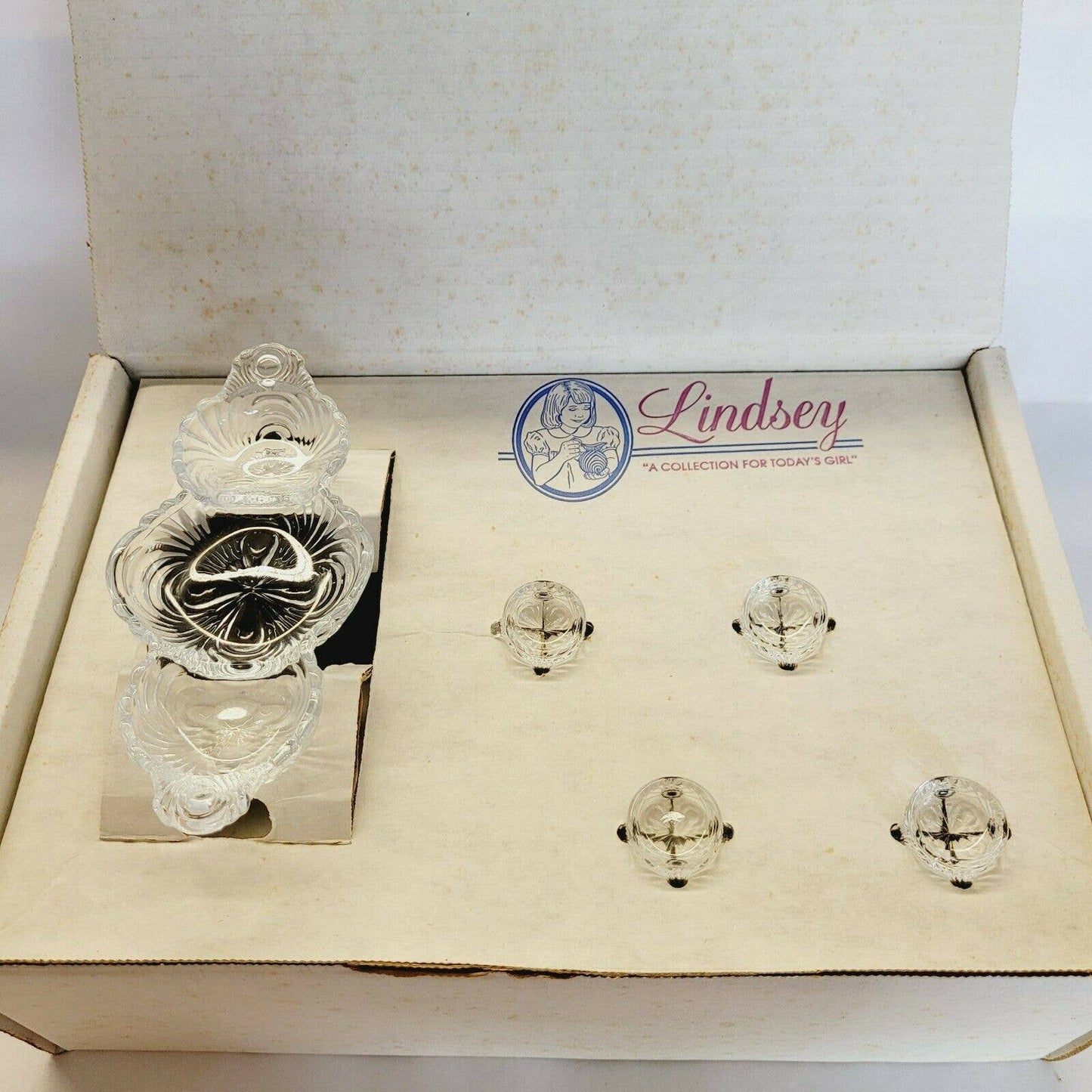 Mosser Glass Miniatures-Lindsey Set #7 in Clear