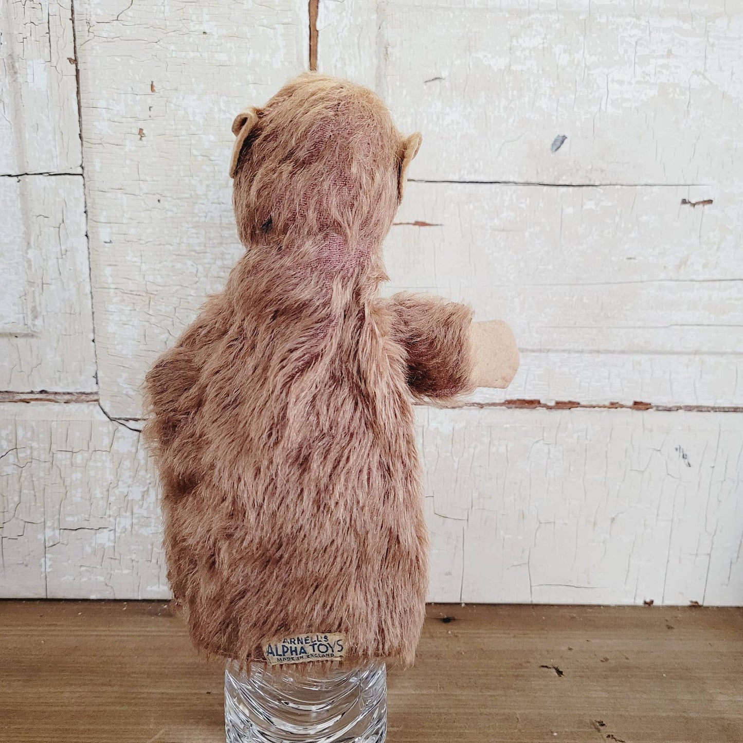 Vintage Farnell's Alpha Toys Mohair and Felt Monkey Hand Puppet 1930s