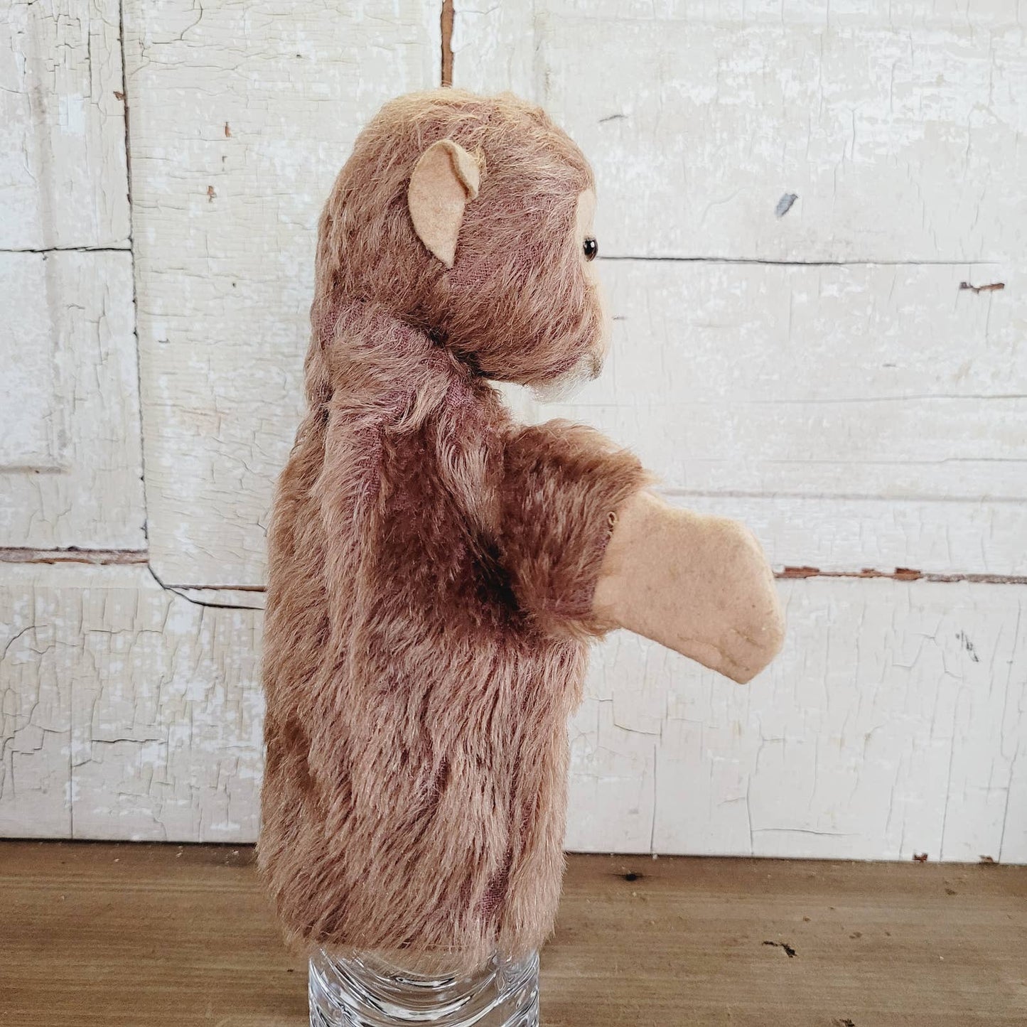 Vintage Farnell's Alpha Toys Mohair and Felt Monkey Hand Puppet 1930s