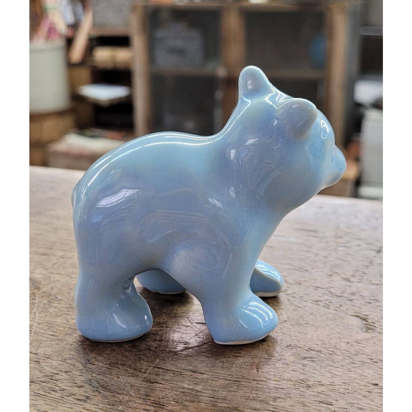 Shawnee Pottery Miniature Bear Blue