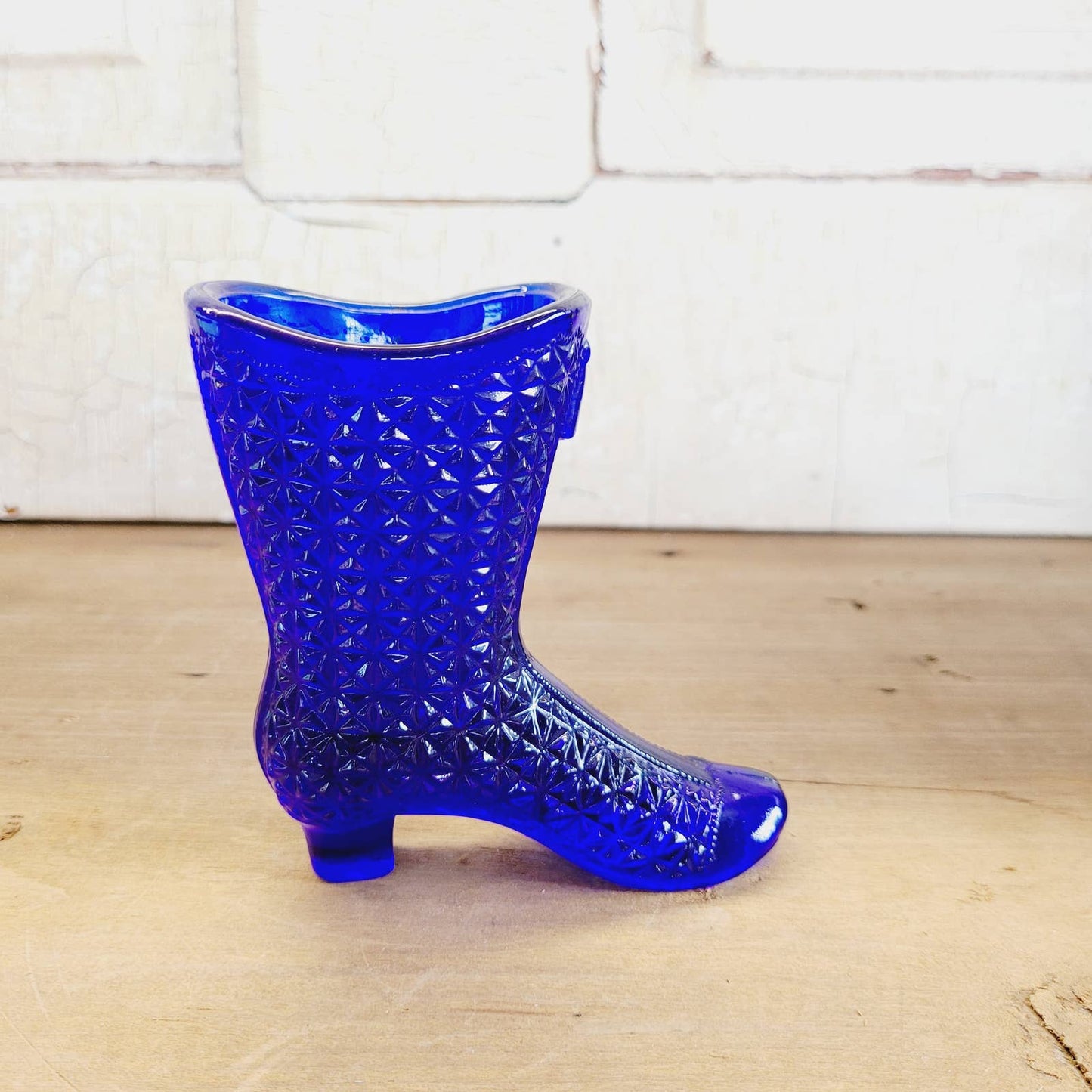 Mosser Glass Cobalt Blue Boot Shoe