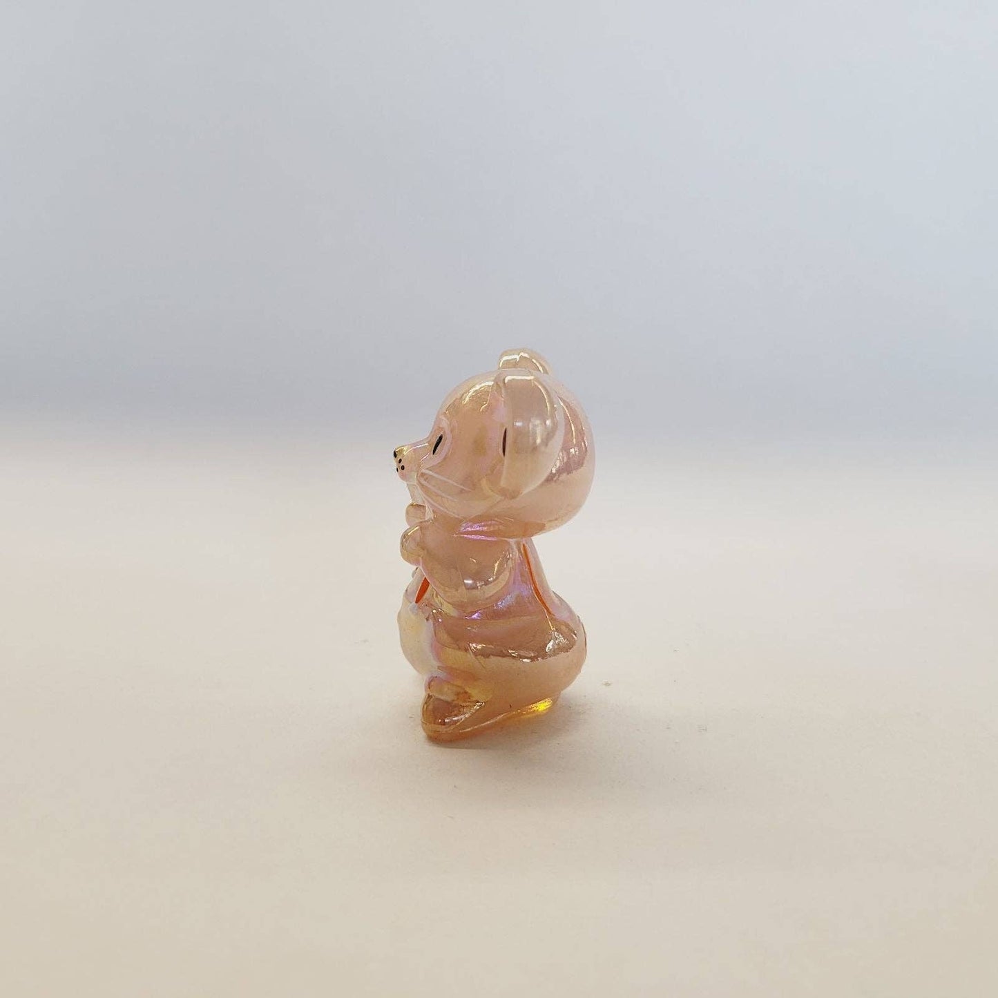 Boyd Glass Mouse Pink Carnival Painted