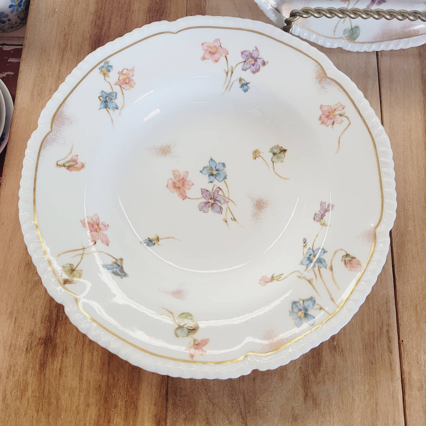 2 Royal Crown Derby Soup Bowl Flowers