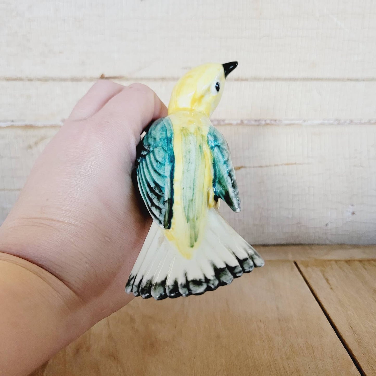 Vintage Stangl Art Pottery Birds 3447 Yellow Kentucky Warbler Bird Figurine