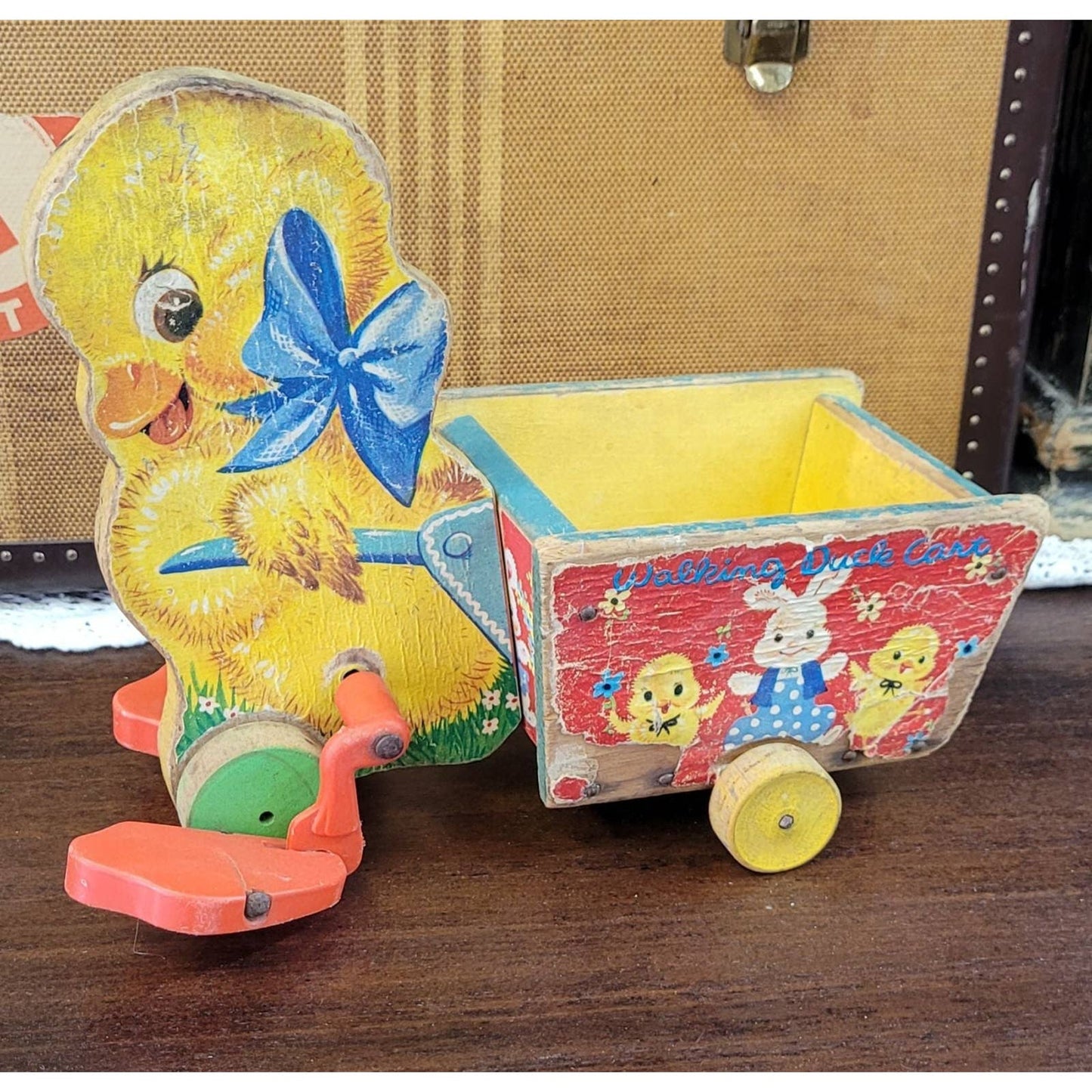 Vintage Fisher Price Chick & Cart