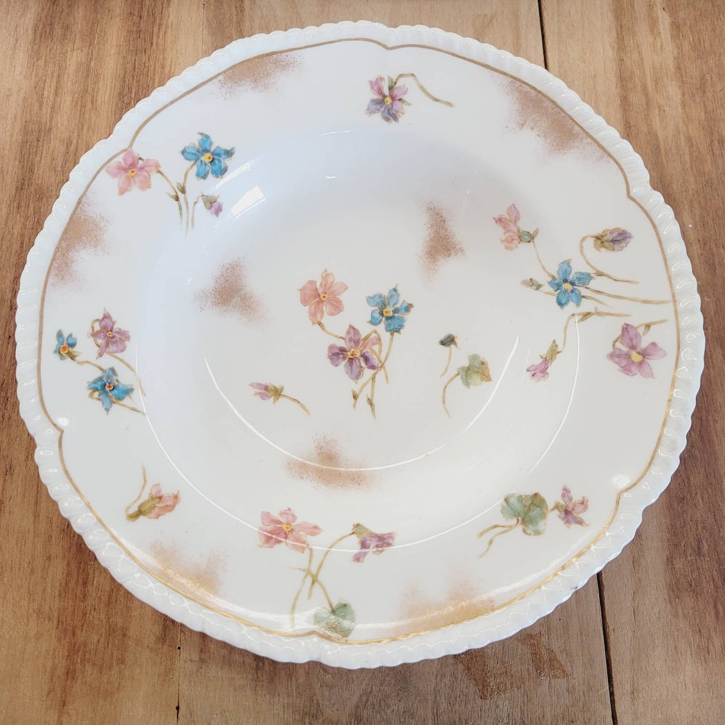 2 Royal Crown Derby Soup Bowl Flowers