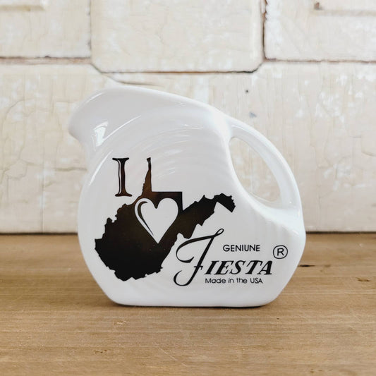 Fiesta 3" Mini Disk Pitcher I Love Fiesta White