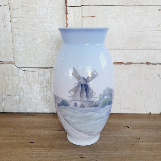 Vintage Bing & Grondahl Vase Danish Windmill